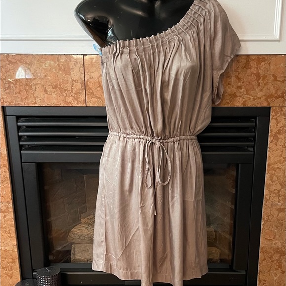 Ya Los Angeles Dresses & Skirts - Ya One Shoulder Taupe Dress